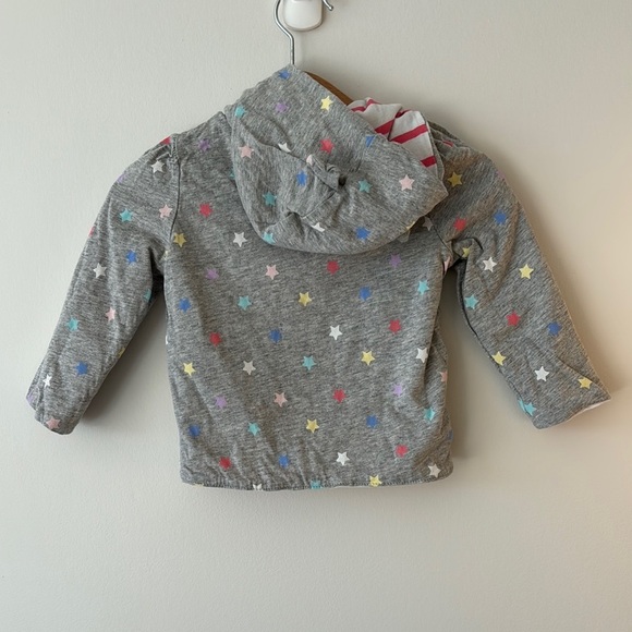 Gray Star Patterned Hoodie for Kids - Picture 2 of 3